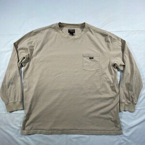 Guide Series Workwear Shirt Mens 2XL Long Sleeve Tan Cotton Pocket